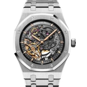 오데마피게 로얄오크 Double Balance Wheel Openworked 41mm 15407ST.OO.1220ST Full Steel Skeletonized Dial[APS]