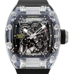 리차드밀 RM035 41mm 'Crystal Clear' Crystal Black Rubber Strap Skeletonized Dial[SONIC]