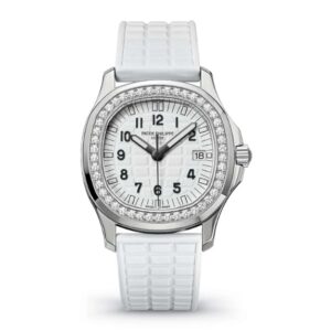 파텍필립 아쿠아넛 35.6mm 5068 Diamond Bezel Rubber Rubber Strap White Dial[PPF]