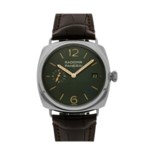 파네라이 라디오미르 40mm PAM1386 Steel Leather Strap Olive Green Dial[VS]