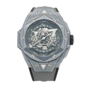 위블로 빅뱅 Sang Bleu II 45mm 418.FX.8007.RX.MXM21 Grey Ceramics Grey Rubber Strap Grey Skeletonized Dial[BBF]