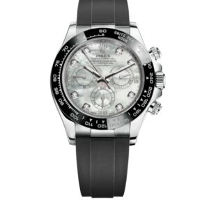 롤렉스 데이토나 40mm 116519LN-0026 White Gold Rubber Strap Diamond Mop Mother Of Pearl Dial[CLEAN]