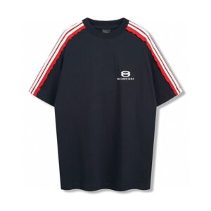 [국내배송]발렌시아가 5라인배색 더블링 자수 오버핏 반팔티