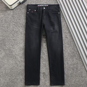 [국내배송]몽클레어 오뚜기 엠보로고 스판데님 블랙진