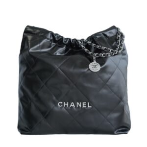 [프리미엄/해외배송]샤넬 22백 라지 핸드백(블랙/은장/램스킨)