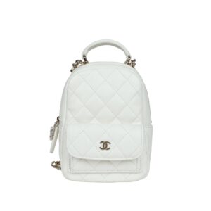 [프리미엄/해외배송]샤넬 24C 미니 백팩(화이트/금장/캐비어)