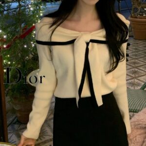 [국내배송]디올 세일러 리본 타이 니트