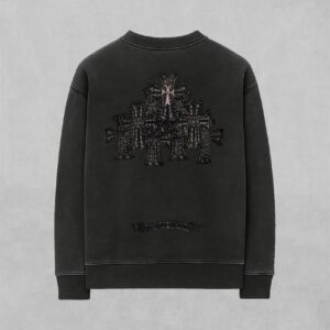 [국내배송]크롬하츠 빈티지 세메터리 스틸 로고 가먼트다잉 맨투맨 풀오버