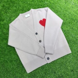 [국내배송]아미 24SS 빅하트 로고 울 가디건