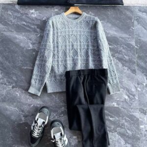 [국내배송]디올-DIOR 남성 엠보싱 자카드 니트 스웨터-1418