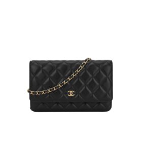 [탑티어/해외배송]샤넬 *정품가죽* WOC 클래식 체인 지갑(블랙/금장/램스킨)