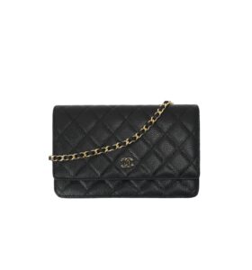 [탑티어/해외배송]샤넬 *정품가죽* WOC 클래식 체인 지갑(블랙/금장/캐비어)