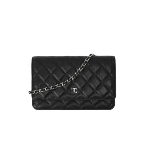 [프리미엄/해외배송]샤넬 WOC 클래식 체인 지갑(블랙/은장/캐비어)