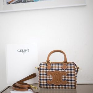 [국내배송]셀린느 [CELINE] 수입고급 SMALL BOSTON in TARTAN TEXTILE AND