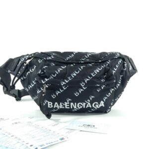 [국내배송]발렌시아가 흑백 그라데이션 로고 프린트 나일론 휠 벨트