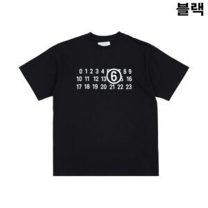 [국내배송]메종 마르지엘라 넘버로고 티셔츠(블랙)
