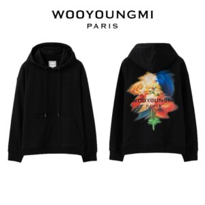 [국내배송]우영미 스웨잉 플라워 후드 (블랙)