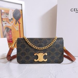 [국내배송]셀린느 멀티포쉐트 트리오페 캔버스 체인 숄더백