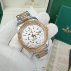 [국내배송]로렉스 스카이드웰러 흰판 콤비