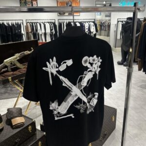 [국내배송]오프화이트 2025SS Scan arr 프린팅 라운드 티셔츠