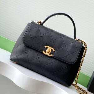 [국내배송]샤넬 25SS 카프스킨 탑핸들 체인 플랩백 AS5467