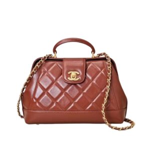 [프리미엄/해외배송]샤넬 닥터백 스몰(브라운/금장/램스킨)