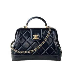 [프리미엄/해외배송]샤넬 닥터백 스몰(블랙/금장/램스킨)