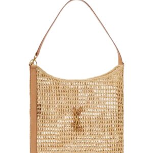 [프리미엄/해외배송]생로랑 라피아 옥살리스 크로셰 숄더백(내추럴)