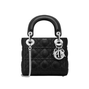 [탑티어/해외배송]디올 레이디 디올 미니 백(블랙 은장/까나쥬/램스킨)