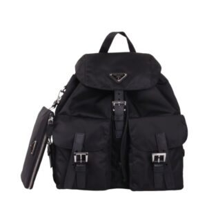 [프리미엄/해외배송]프라다 리나일론 백팩 미디엄(블랙/은장)
