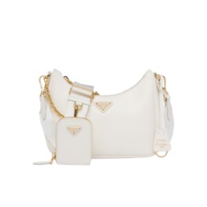 [프리미엄/해외배송]프라다 리에디션 사피아노 숄더백(화이트)