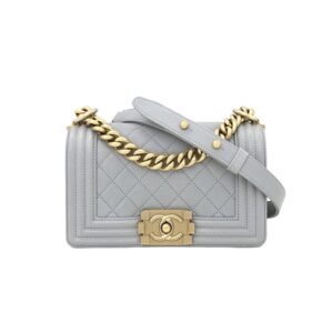 [프리미엄/해외배송]샤넬 보이백 스몰(그레이/금장/캐비어)