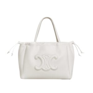 [프리미엄/해외배송]셀린느 퀴르 트리옹프 드로우스트링 카바스 스몰(화이트)