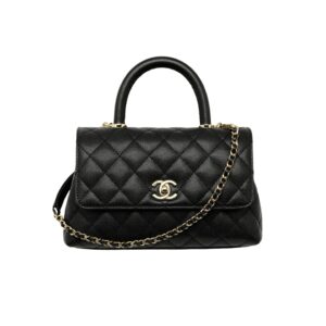 [프리미엄/해외배송]샤넬 코코핸들 스몰 플랩 백(블랙/금장/캐비어)