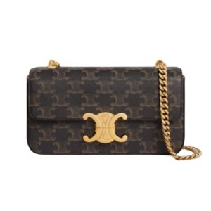 [프리미엄/해외배송]셀린느 클로드 체인 숄더백(탠/트리옹프 캔버스)