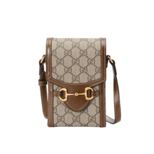 [프리미엄/해외배송]구찌 홀스빗 1955 폰홀더 미니백(GG수프림/브라운)